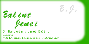 balint jenei business card